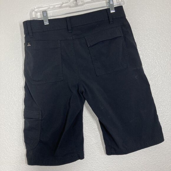 PrAna Stretch Zion Shorts Mens 30x12 Black Hiking Cargo Nylon Trail Outdoor - Picture 12 of 15